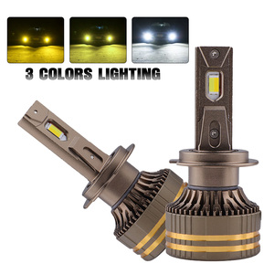 Ampoules LED pour voiture Mulcolors 3000K 4300K 6500K, lumières LED H4 H7 H8 H9 H11 9012 9005 9006, ampoules de phare LED 3 couleurs - Product Image 3