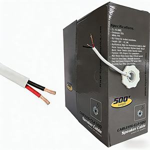 Cable de Altavoz para Empotrar en Pared Hejia, Calibre 16, 500 Pies, 16/2 CCA, 2 Conductores, Rojo y Negro con Cubierta Blanca - Product Image 3