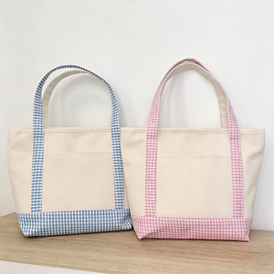 Durable Eco Cotton Canvas Tote <b>Bags</b> Zipper Closure Custom Logo New Style Reusable Multiple Pockets for Students <b>Working</b> Class - Product Image 1