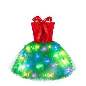 Luces Led Disfraces <span class=keywords><strong>de</strong></span> Navidad para niñas Twinkle Xmas Tree <span class=keywords><strong>Tutu</strong></span> Dress Niños Holiday Carnival Outfit Niños Ropa <span class=keywords><strong>de</strong></span> Año Nuevo Regalo - Product Image 3