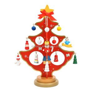 Hatty <b>Wood</b> Pendant Fashionable <b>Christmas</b> <b>Tree</b> Decorations Factory Wholesale Tabletop Wooden Ornaments for Home Decor - Product Image 6