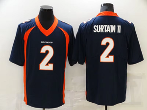 Großhandel Genähte American Football Trikots Neue Saison #10 Nix #2 Surtain Denver Broncos Stickerei Trikots - Product Image 2