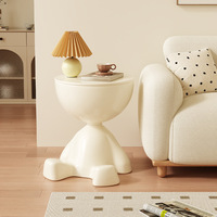 Table basse à tête plate de Style crème moderne nouvelle célébrité Internet Table d'appoint en plastique Simple créative pour salon chambre