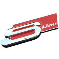 Emblemas Adhesivos 3D de Aluminio Cromado Línea S para Coche, Logotipo Lateral sin Perforación para Audi A3 A4 A5 A6 A7 A8 Q3 Q5 Q7 al por Mayor
