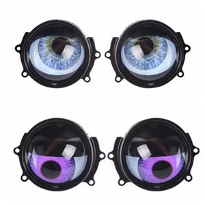 Hot bán <span class=keywords><strong>2x3</strong></span> inch <span class=keywords><strong>Led</strong></span> năng động Devil Eyes Lights 12V Xe điều khiển từ xa trang bị thêm Kit phổ angel eyes Blink Demon đèn pha - Product Image 2
