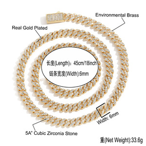 Nouveau Collier Cubain Testé en Argent Sterling 925 Plaqué Rhodium avec Moissanite VVS D de 6 mm à Rangée Unique, Idéal pour Cadeau de Fiançailles ou Fête - Product Image 2