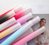 Mode dégradé couleur fleur papier d'emballage imperméable magasin de fleurs bouquet papier d'emballage cadeau
