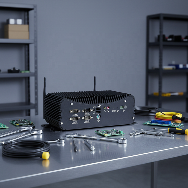 New Industrial Fanless Mini Computer In-tel Core 7 250U Desktop 2 *I225-V 2.5G LAN 6*DB9 COM GPIO Barebone Embedded Mini PC