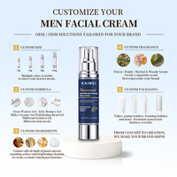 Crème Nettoyante Visage Homme Personnalisée en Usine, Anti-Âge et Raffermissante, à la Niacinamide, au Squalane, au Panthénol et à la Caféine