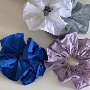 Chouchous en tissu surdimensionnés de 20 cm, style coréen, doux, à plusieurs couches, couleur unie, accessoires pour cheveux pour femmes - Product Image 3