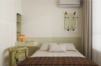 Nouvelle armoire de chambre d'enfant de style minimaliste chinois avec bureau intégré, pratique et peu encombrante