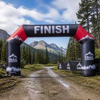 Arche gonflable personnalisée pour course de trail, ligne d'arrivée, en polyester robuste 420D 600D Oxford, porte publicitaire par sublimation