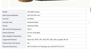 Nueva Impresora 3D H2S AMS Combo, Impresora FDM de 340*320*340 mm, Alta Velocidad, Núcleo Cerrado Core-XY - Product Image 2