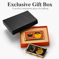 Cutter à cigares de luxe en V avec perforateur intégré, ensemble de ciseaux métalliques à double lame de précision, coffret cadeau premium pour fumeurs, vente en gros B2B