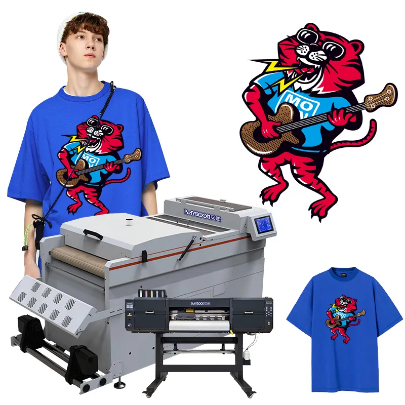 Flatbed garment printer 3d t shirt clothing imprimante dtf shaker and dryer dtg printer tshirt printing machine
