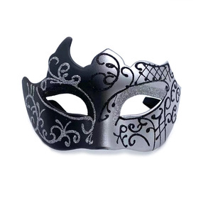 Demi-<span class=keywords><strong>masque</strong></span> facial vénitien à paillettes pour hommes pour Noël Mardi Gras Halloween Cosplay & Prom pour les fêtes de bal masqué - Product Image 4