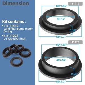 Joints d'étanchéité en caoutchouc pour pompe de filtration de piscine 11228/11412, pièces de rechange pour moteur de pompe de filtration Intex - Product Image 2