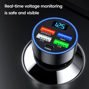 <span class=keywords><strong>Cargador</strong></span> de coche súper rápido para teléfono móvil, <span class=keywords><strong>cargador</strong></span> USB <span class=keywords><strong>tipo</strong></span> <span class=keywords><strong>C</strong></span> en coche para iPhone, <span class=keywords><strong>Samsung</strong></span>, Huawei, <span class=keywords><strong>cargador</strong></span> de carga rápida automático - Product Image 4