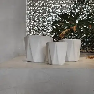 Vaso di fioriera Bonsai del produttore cinese per giardino e uso esterno colore bianco succulento e vasi di fiori con foro di drenaggio - Product Image 1