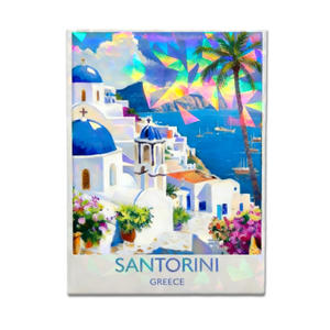 Pegatinas holográficas personalizadas para nevera, recuerdo de viaje de <span class=keywords><strong>Francia</strong></span>, imán para nevera de Mont Saint Michel - Product Image 2