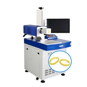 Mesin penanda laser serat kristal foto 3d, mesin ukir co2 desktop 20w 30w harga pabrik mini tipe terpisah untuk logam