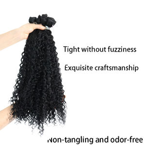 Tessuto per capelli senza colla in fibra sintetica di alta qualità capelli sintetici naturali senza prodotti chimici - Product Image 6