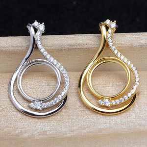 Colgante de Calabaza de Plata S925, Soporte Vacío para Perlas DIY para Mujer, 11.2-11.4 mm, Accesorios Ma Bei, Componentes de Joyería 5741 - Product Image 2