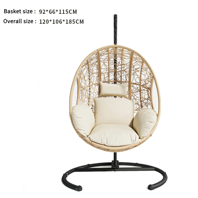 Removable Mixed Woven Beige Hanging Basket