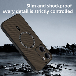 Funda <span class=keywords><strong>de</strong></span> Teléfono con Textura <span class=keywords><strong>de</strong></span> Lujo para Xiaomi Poco X8 Pro M8 Turbo 5 Max para Redmi 15A A7 Pro, Funda <span class=keywords><strong>de</strong></span> Carga Inalámbrica Magnética - Product Image 5