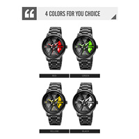 Reloj de Pulsera de Acero Inoxidable para Hombre, Diseño de Rueda de Auto, Movimiento de Cuarzo, Resistente al Agua 30m, Alta Calidad, Personalizable