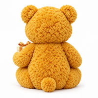 Boîte cadeau dorée LOVE U, ours en peluche personnalisé avec texture bouclée pour des cadeaux romantiques personnalisés