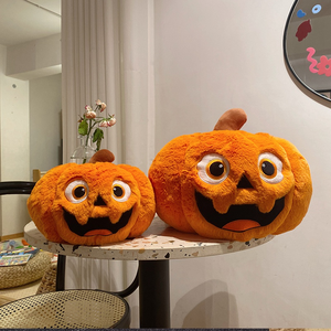 Grande peluche amusante de citrouille démoniaque pour Halloween, cadeau et décoration de Noël - Product Image 1