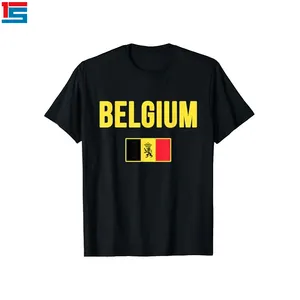 2024足球活动批发比利时带国家标志圆领短袖广告t恤
