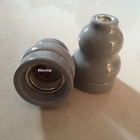 Support de lampe en céramique coloré en forme de gourde E27, douille créative à visser 250V, luminaire moderne minimaliste DIY