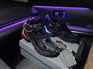 Dropshipping runner shoes with led Changing lights Designer Shoes Genuine Leather Sneakers - Product Image 1