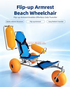 Fauteuil roulant de plage gonflable à grandes roues DIVOUS, un fauteuil roulant manuel adapté à une utilisation en extérieur, aux soins à domicile et aux milieux hospitaliers - Product Image 6