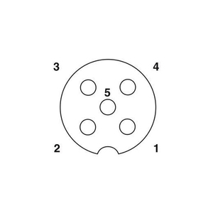 M12 5-poliger A-Code Buchsenstecker auf DC-Kabel - Product Image 3