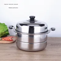 Yolecen Fabricant Épaissie En Acier Inoxydable Vapeur Pot Double Trois Couches Simple Double Panier pour Soupe Autres Aliments Cadeau