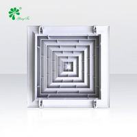 Diffuseur intelligent de plafond carré en plastique ABS avec installation facile et garantie d'un an