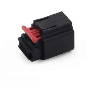 Conector de sensor de flujo de aire de 8 pines para automóvil, 1411001, 1 macho y 1 hembra, plástico negro, IP20, conector en T - Product Image 1