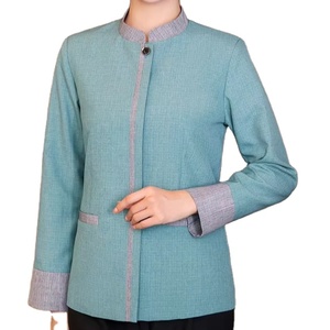 Herbst Winter Langarm Arbeits kleidung für männliche weibliche Gästezimmer Eigentum Personal Arbeits kleidung für Einkaufs zentrum Schul krankenhaus - Product Image 3