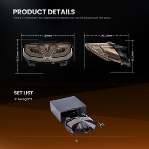 Feux arrière à LED certifiés Emark, clignotants intégrés pour Yamaha MT-09 SP 2021 2022 <span class=keywords><strong>2023</strong></span>, pièces détachées - Product Image 3