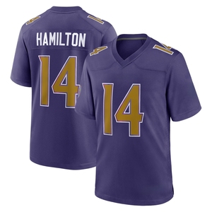 Maillots de football américain brodés en gros des Baltimore Ravens – 4 Zay Flowers, 14 Kyle Hamilton, 22 Derrick Henry - Product Image 4
