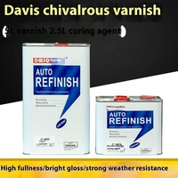Davis Qixiake ensemble de peinture brillante à l'huile d'or Transparent couche transparente à haute brillance vernis incolore miroir peinture adhésifs scellants