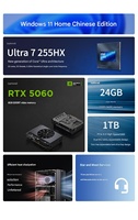 Computadora de Escritorio para Juegos Lenovo GeekPro, 14.ª Generación Intel Core i7/i5, RTX 5060/4060 Ti, 32GB/16GB, 1TB SSD, Alto Rendimiento, IA