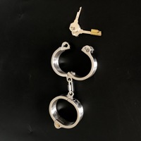 Léger 304 acier inoxydable loquet verrouillage menottes et manilles de jambe cheville manchette retenue BDSM Sex Toys