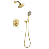Ensemble de douche encastré chromé PVD, boîtier de mitigeur en ABS et acier inoxydable, système de douche pour salle de bain