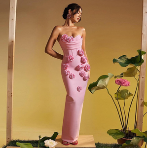 T0152 Strapless galajurk voor dames, elegante dinerjurk - Product Image 2