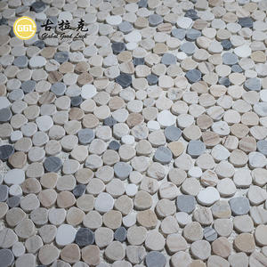 Mosaïque de galets naturels polis - Forme de galets de rivière lisses pour mur de salle de bain, sol de spa, décoration de jardin - Product Image 3