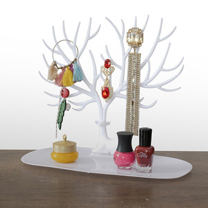 Smart Home Jewelry Tree Storage Rack Key Pendant Earrings Necklace <b>Ring</b> Display Tray Organizer - Product Image 3